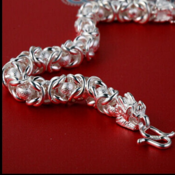 STERLING SILVER DRAGON BRACELET - Picture 7 of 7